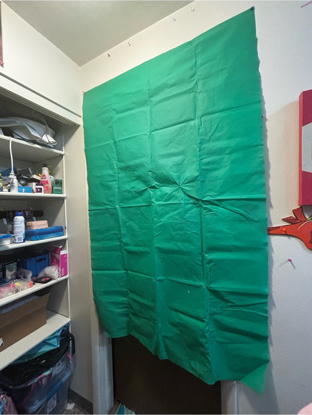 Textured material green screen